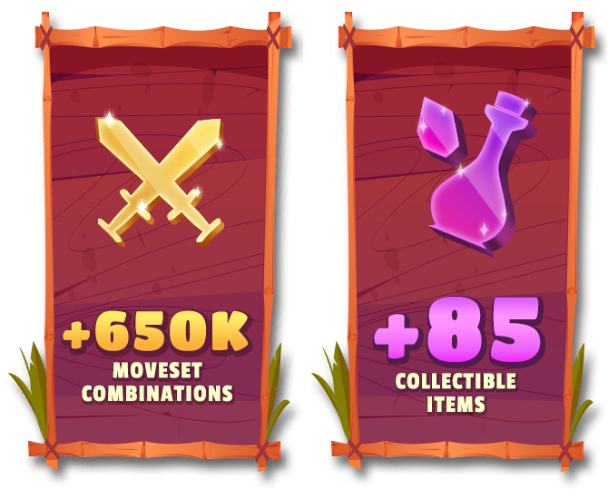 +650k Moveset Combinations / +85 Collectable Items