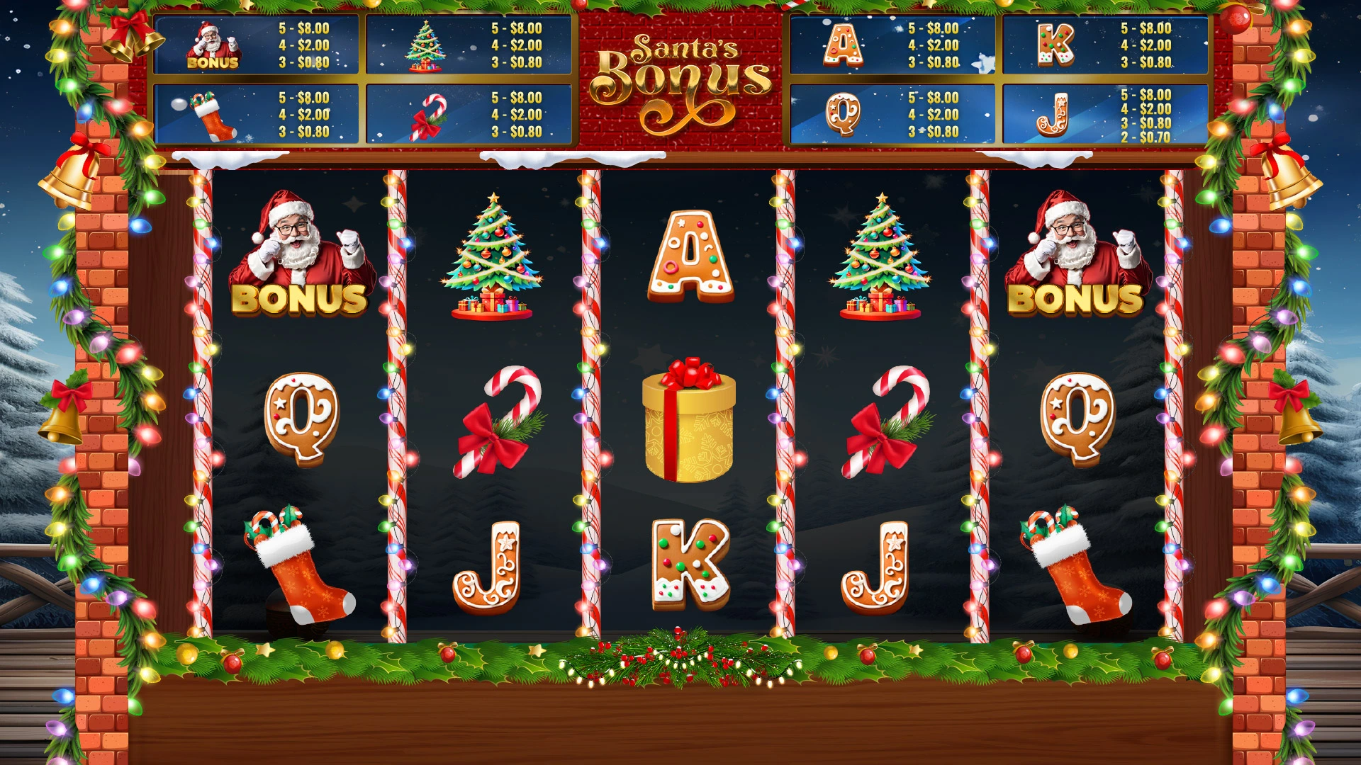 UI Design - Santa´s Slot Game